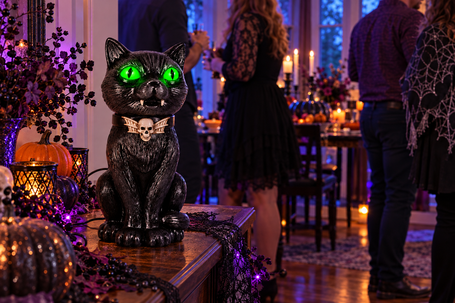 Where to Place a Motion-Activated Black Cat for Halloween