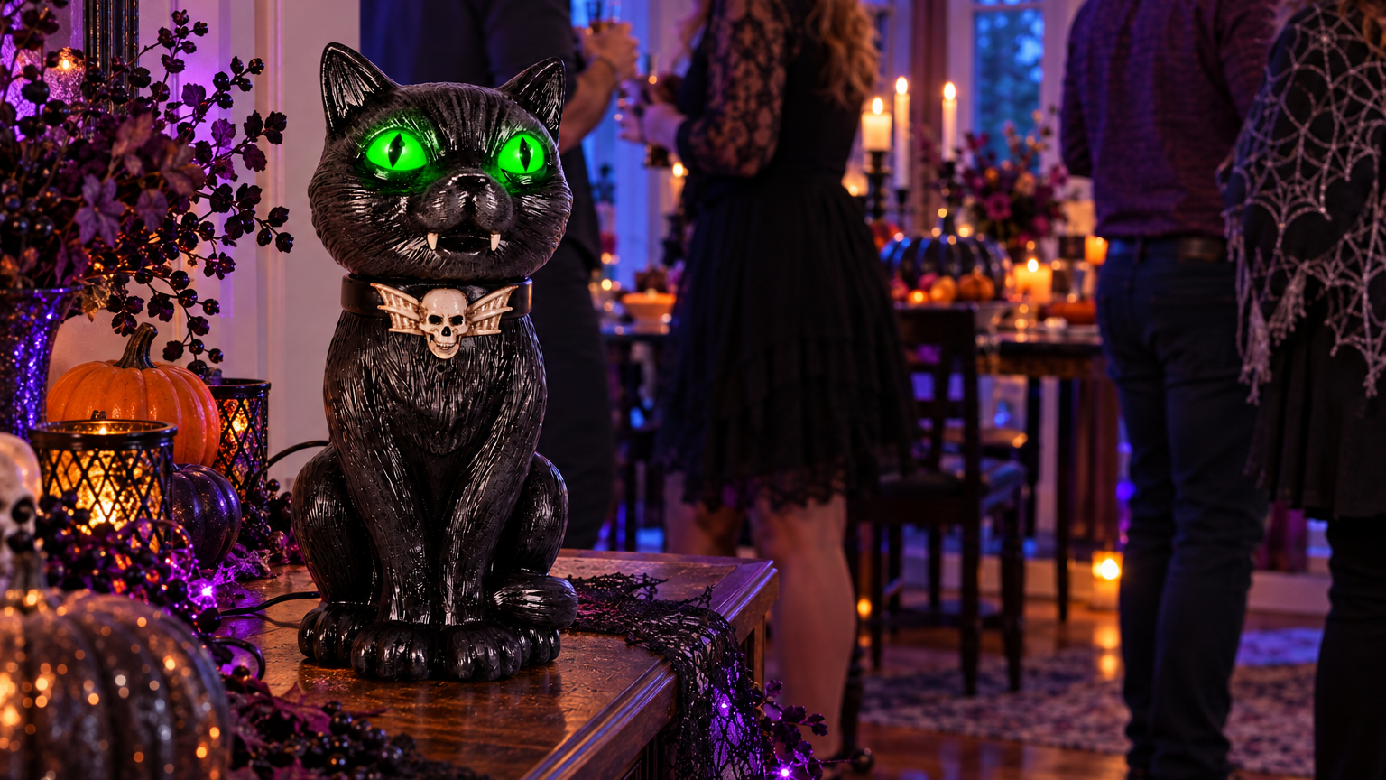 Where to Place a Motion-Activated Black Cat for Halloween