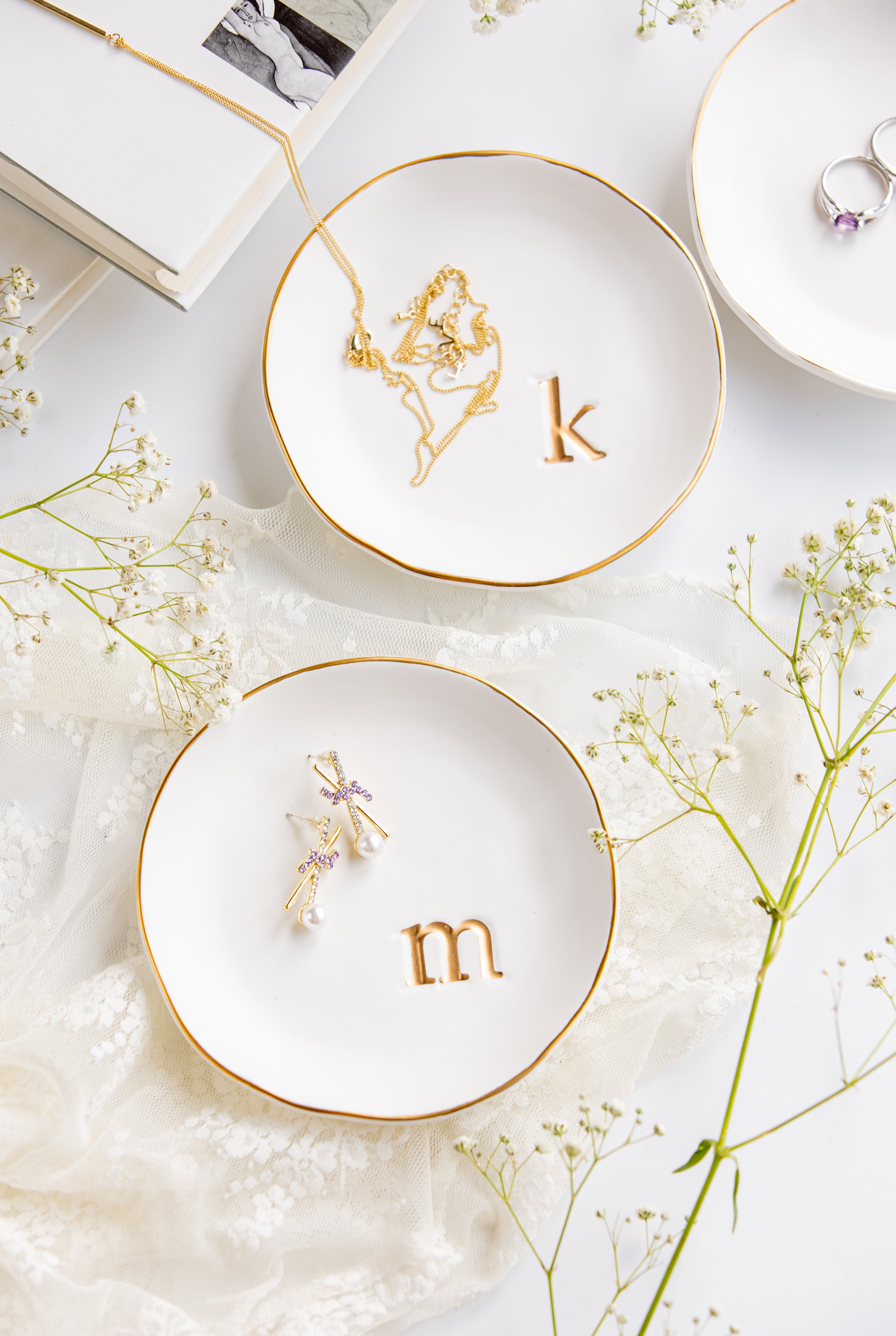 White Ceramic Jewelry Tray