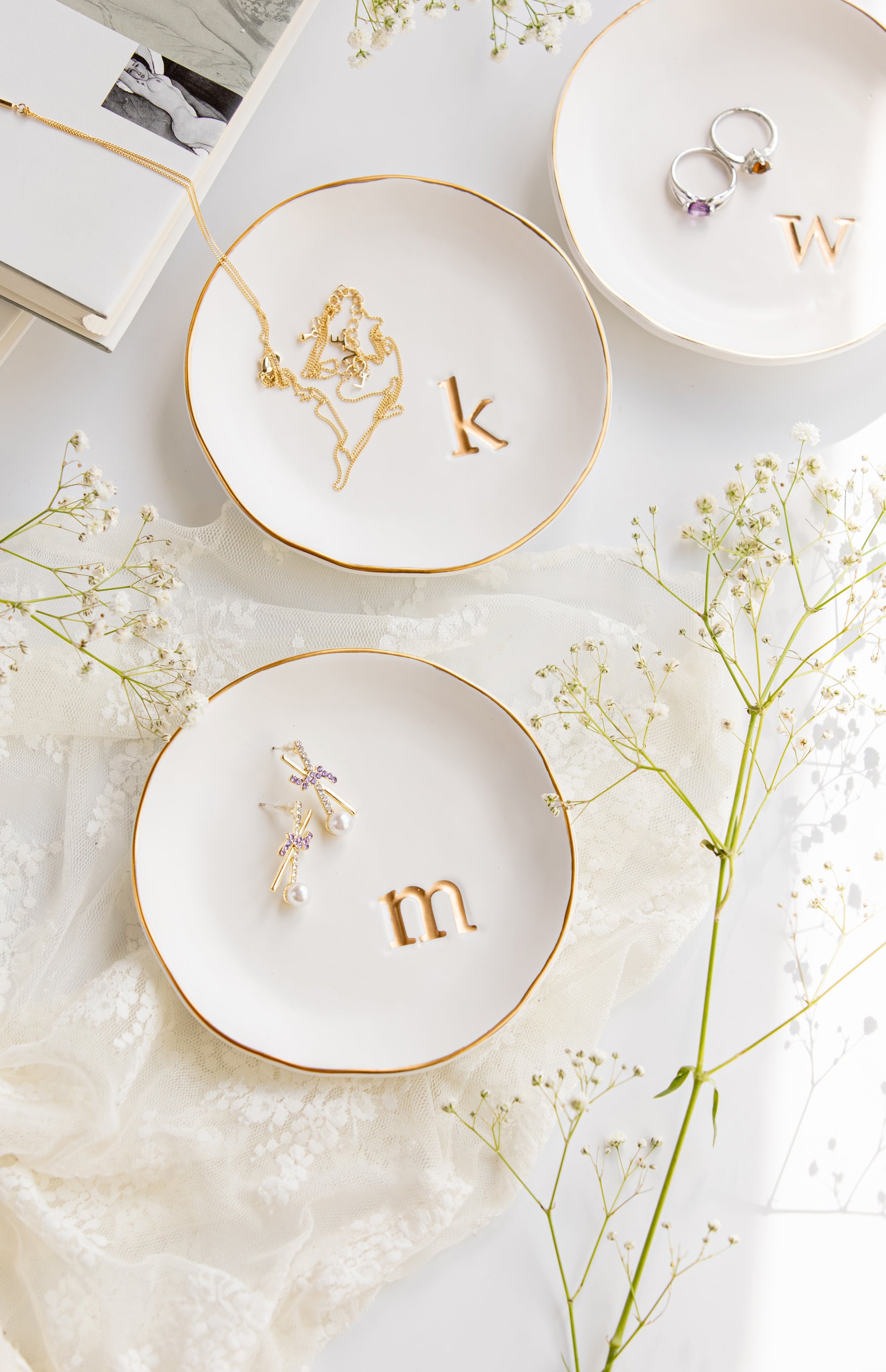 White Ceramic Jewelry Tray