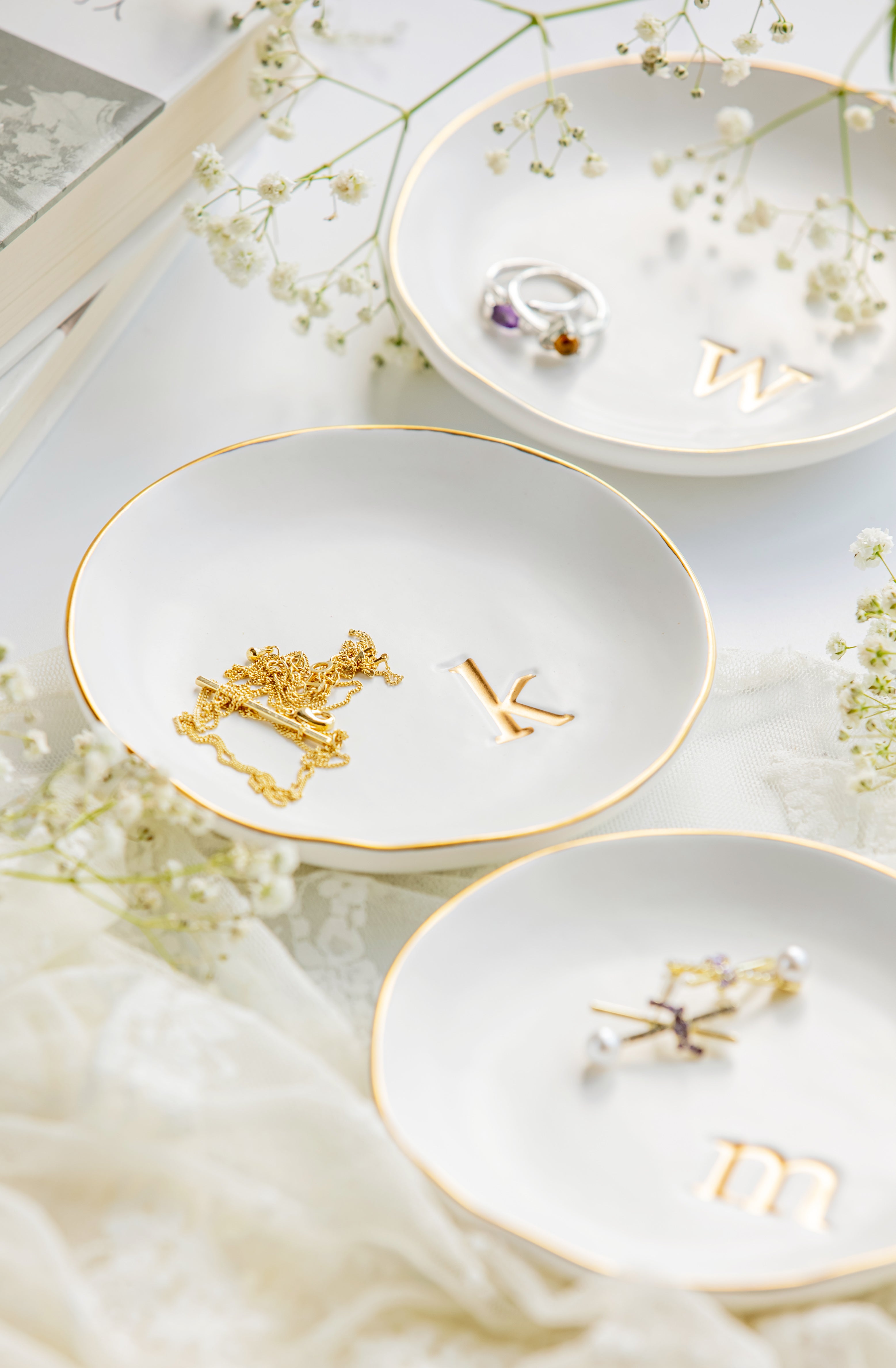 White Ceramic Jewelry Tray