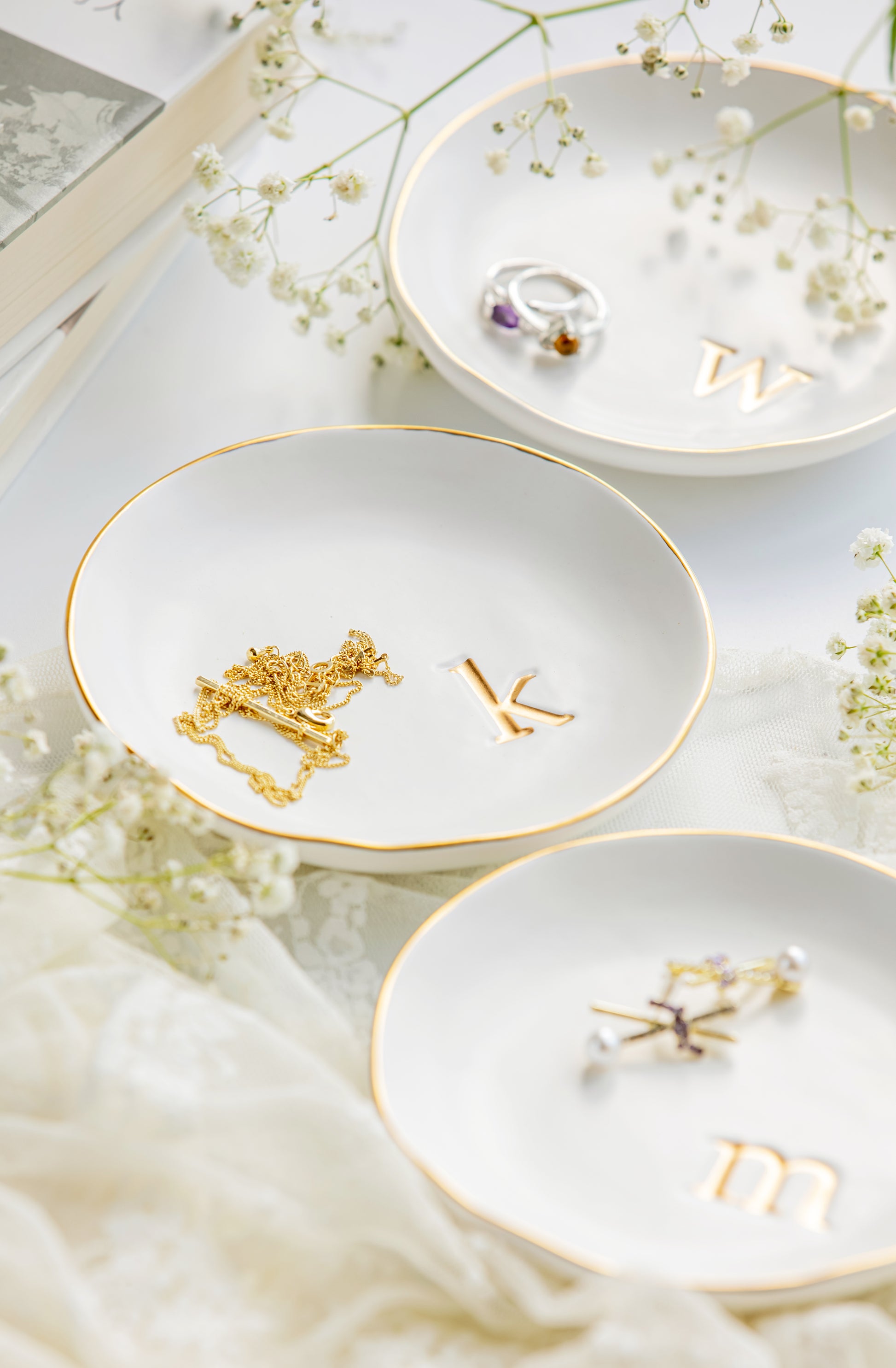 White Ceramic Jewelry Tray