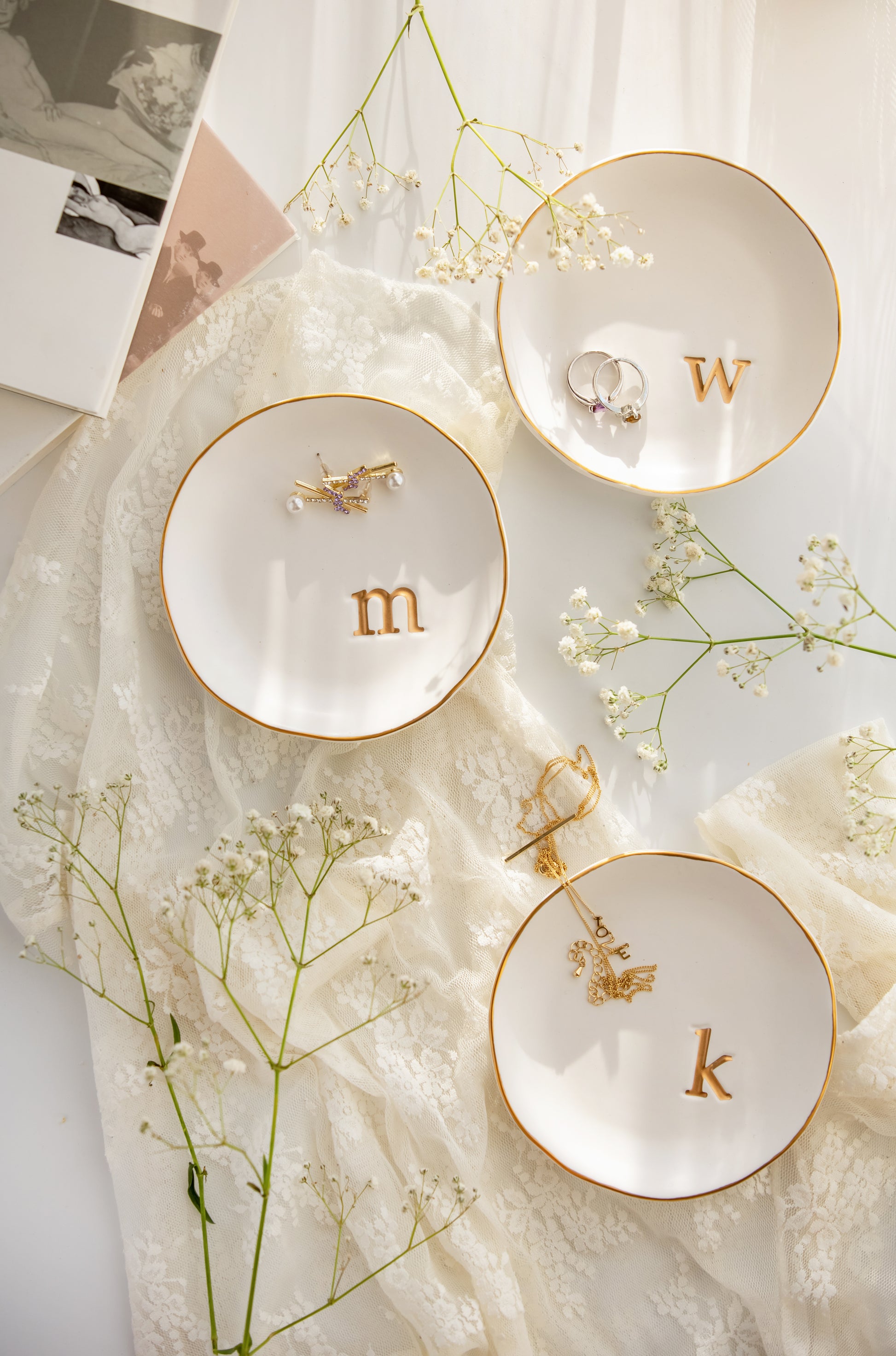 White Ceramic Jewelry Tray