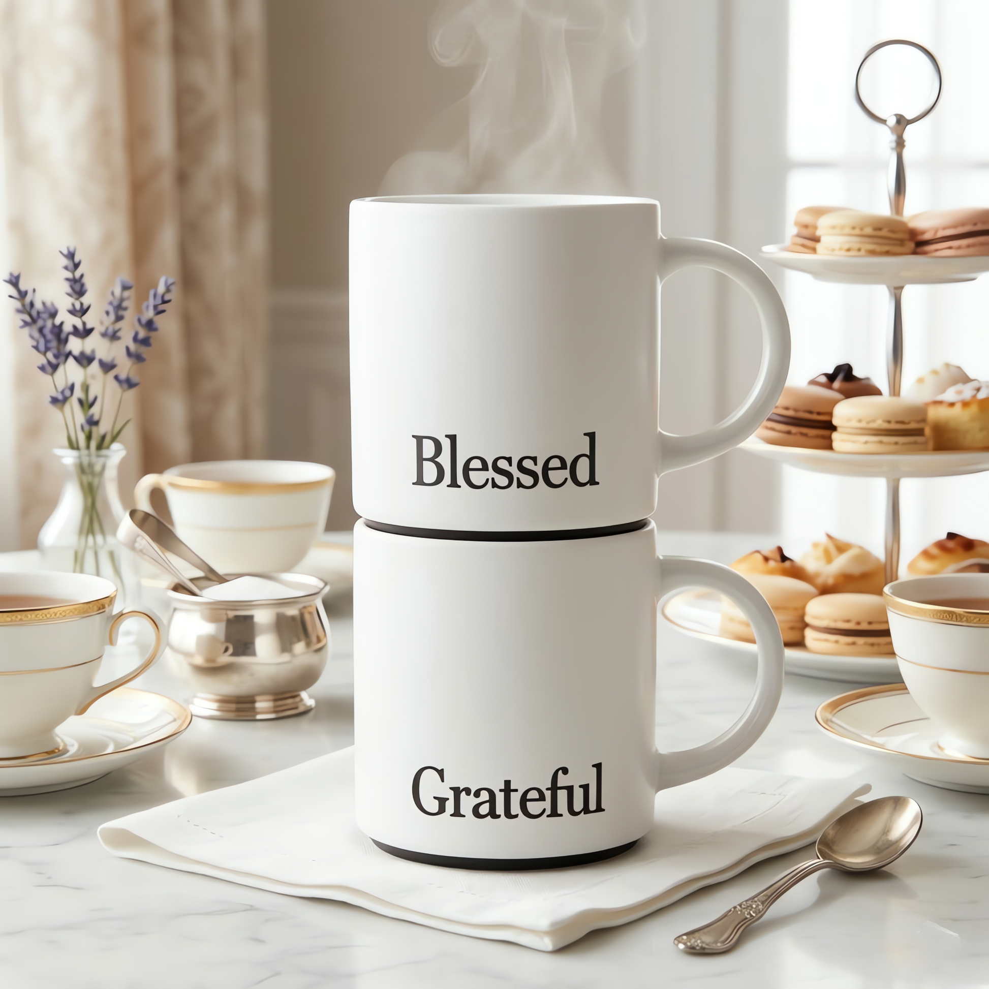 Blessed and Grateful Mug Set