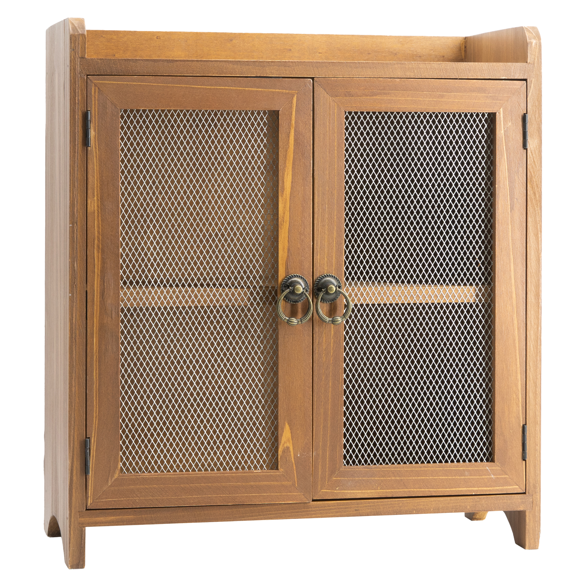 Brown 2 Tiered Storage Cabinet