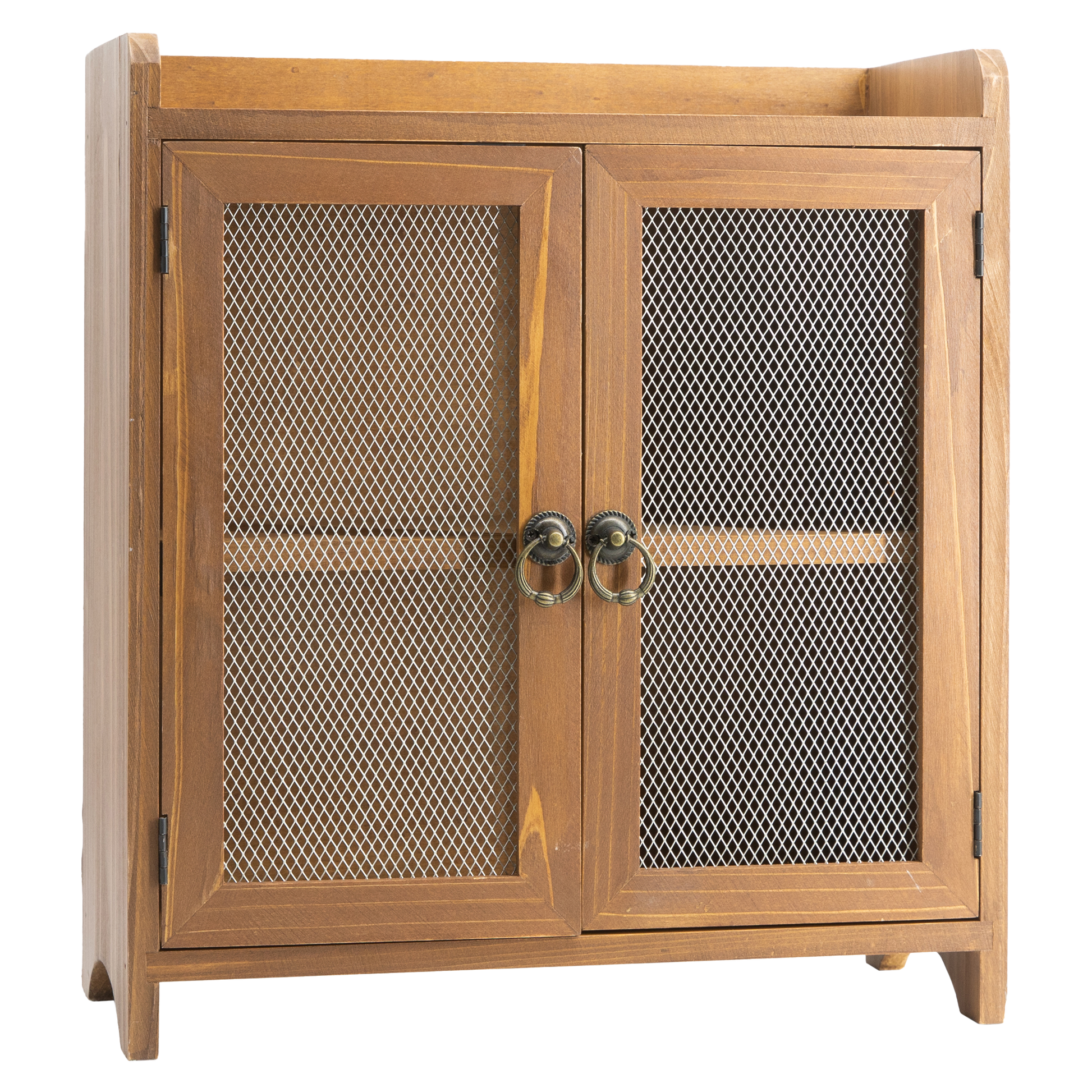 Brown 2 Tiered Storage Cabinet