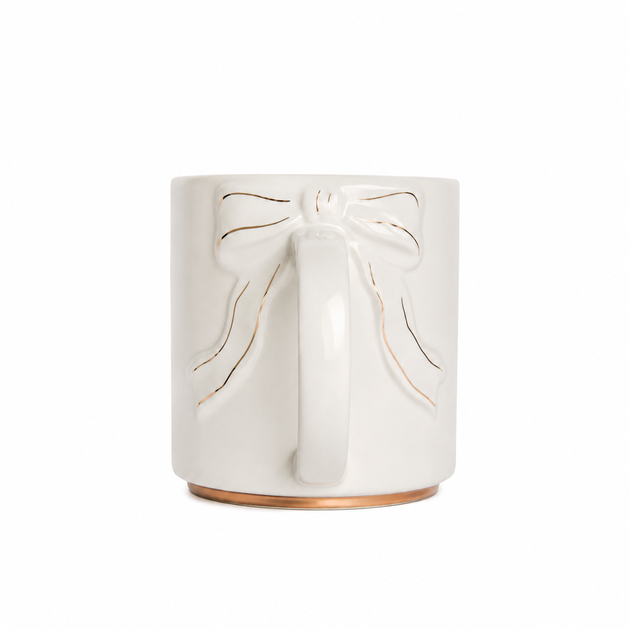 Bow Handle Monogram Mug