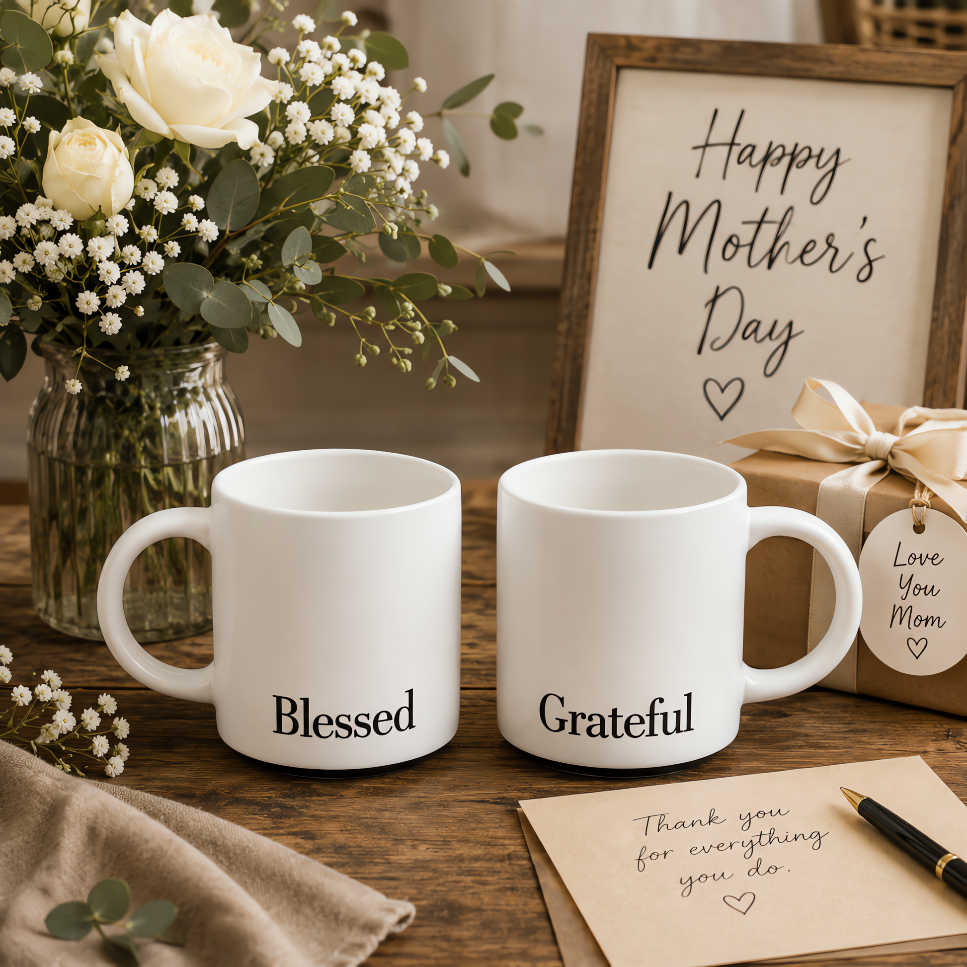 Blessed and Grateful Mug Set