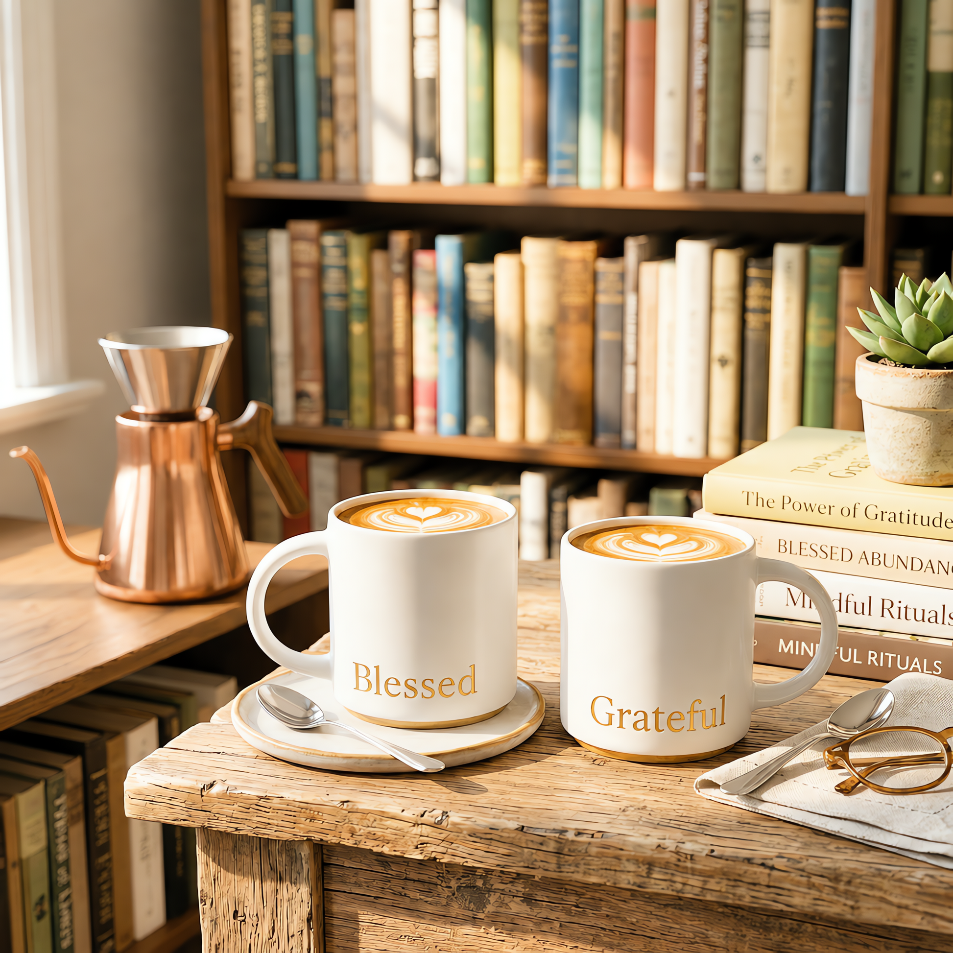 Blessed and Grateful Mug Set