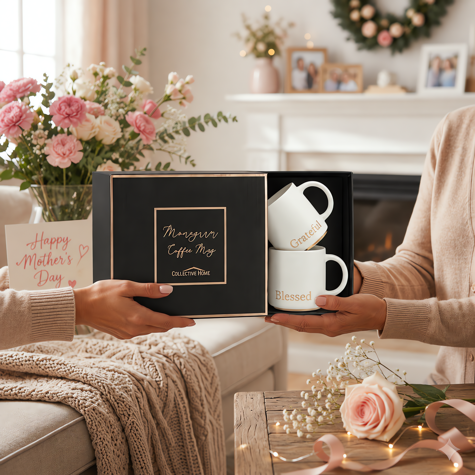 Blessed and Grateful Mug Set