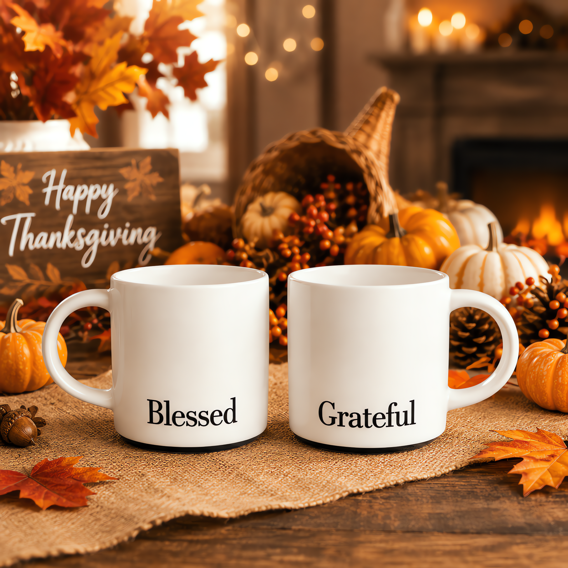 Blessed and Grateful Mug Set