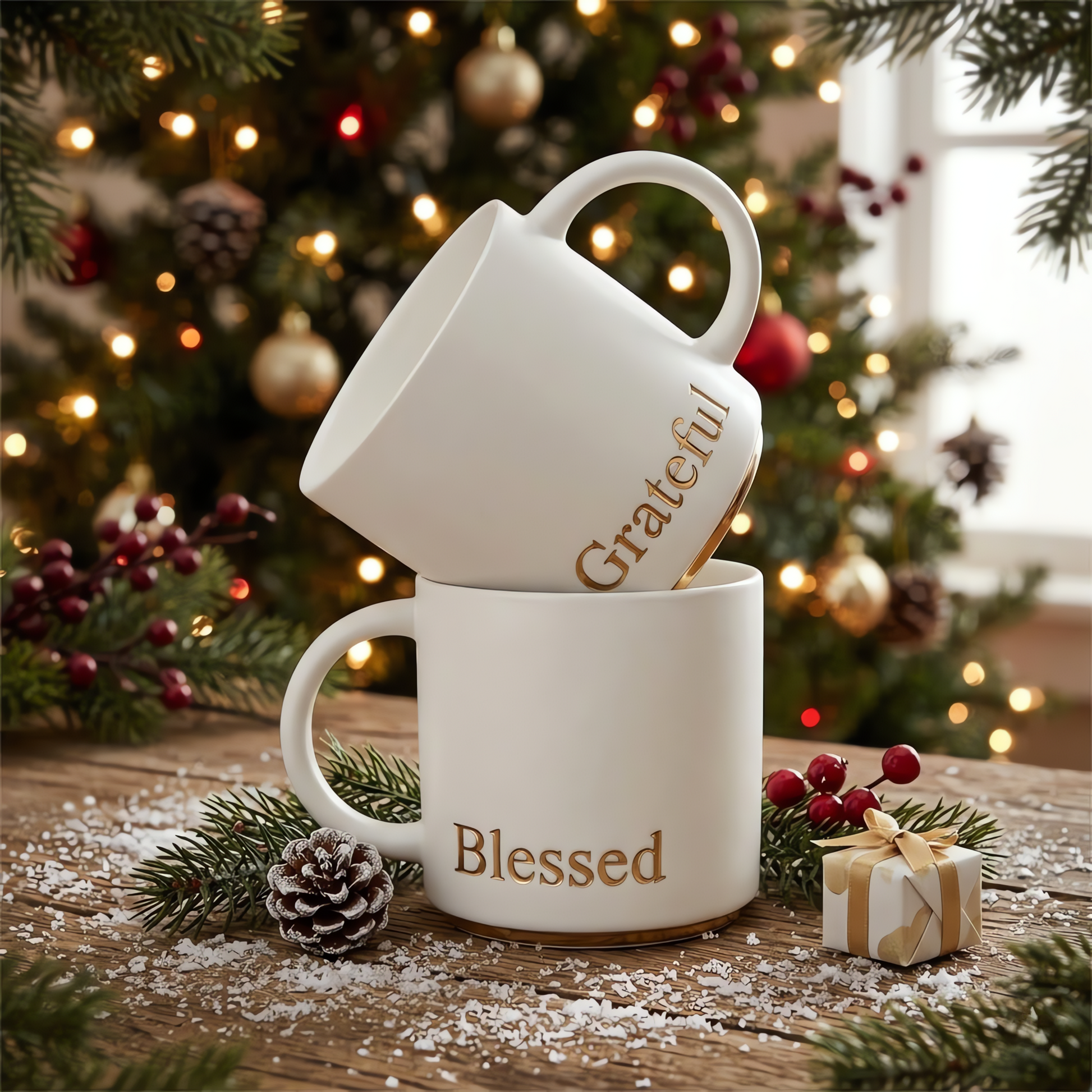 Blessed and Grateful Mug Set
