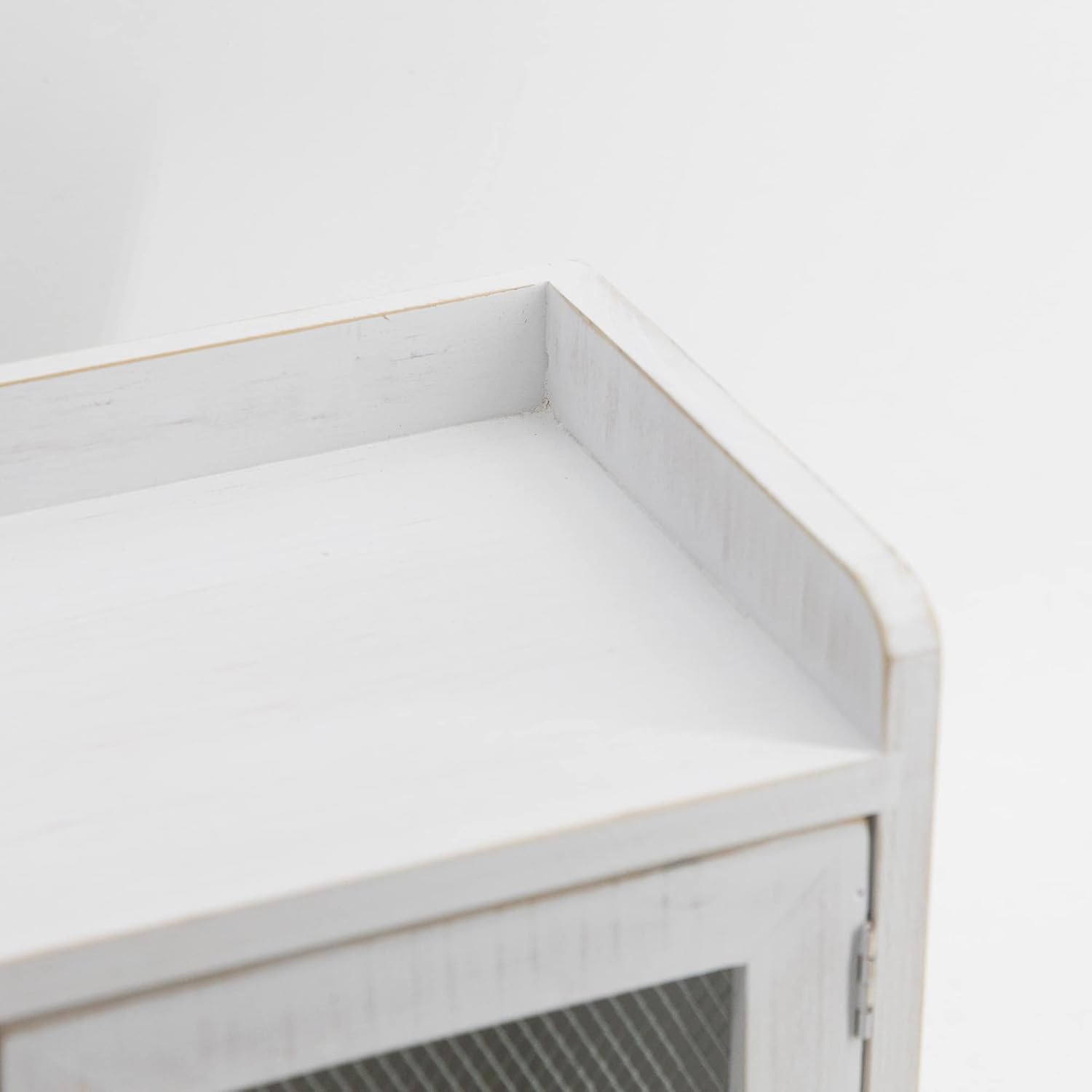 White Wire Netting Storage Cabinet