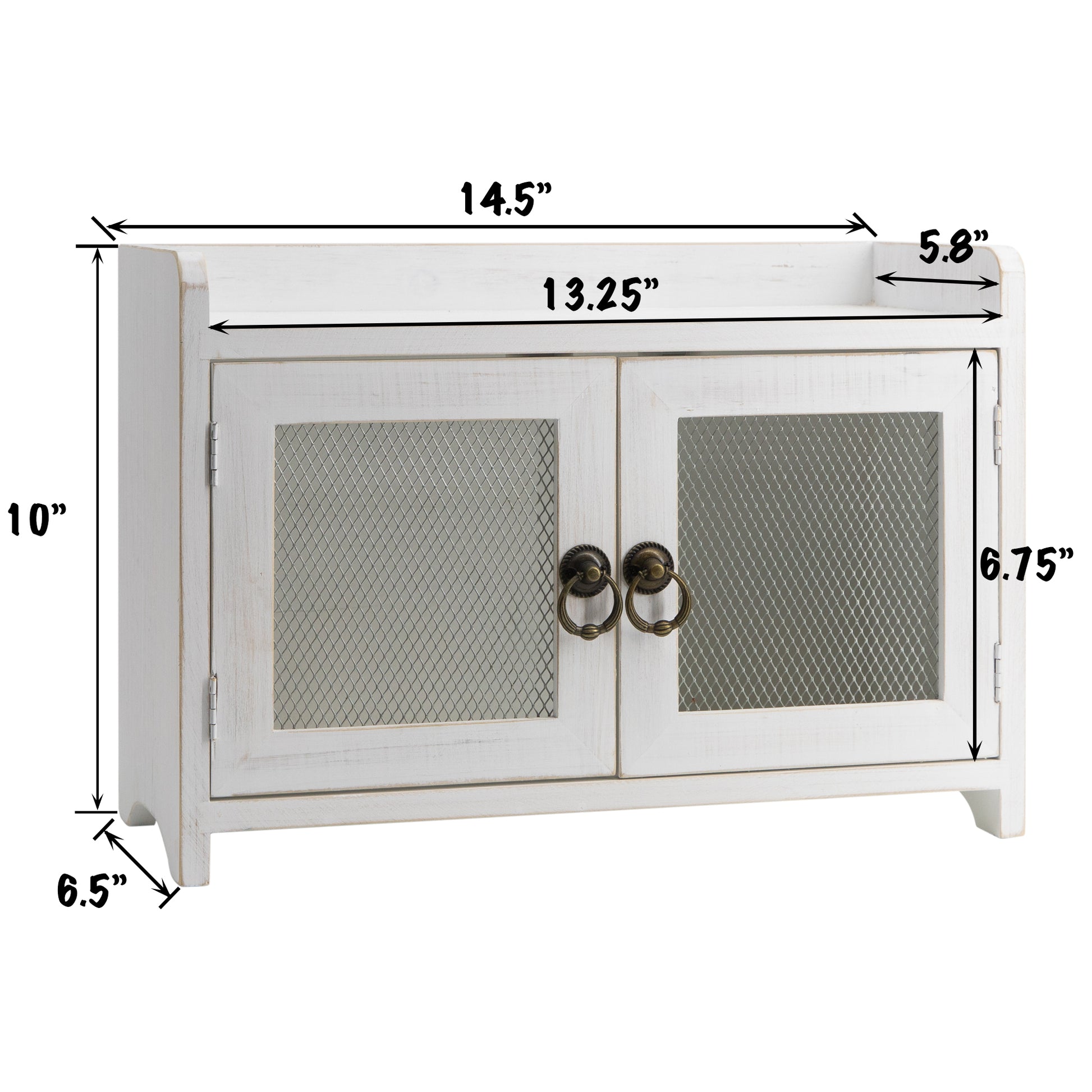 White Wire Netting Storage Cabinet