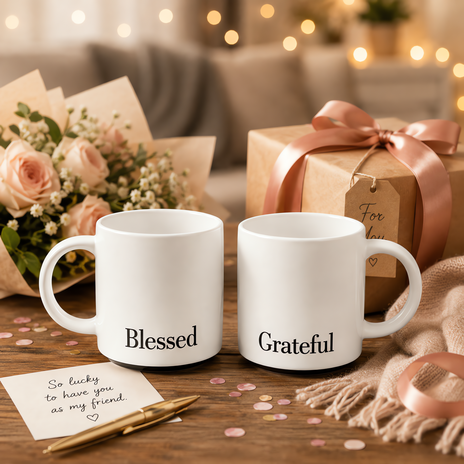 Blessed and Grateful Mug Set