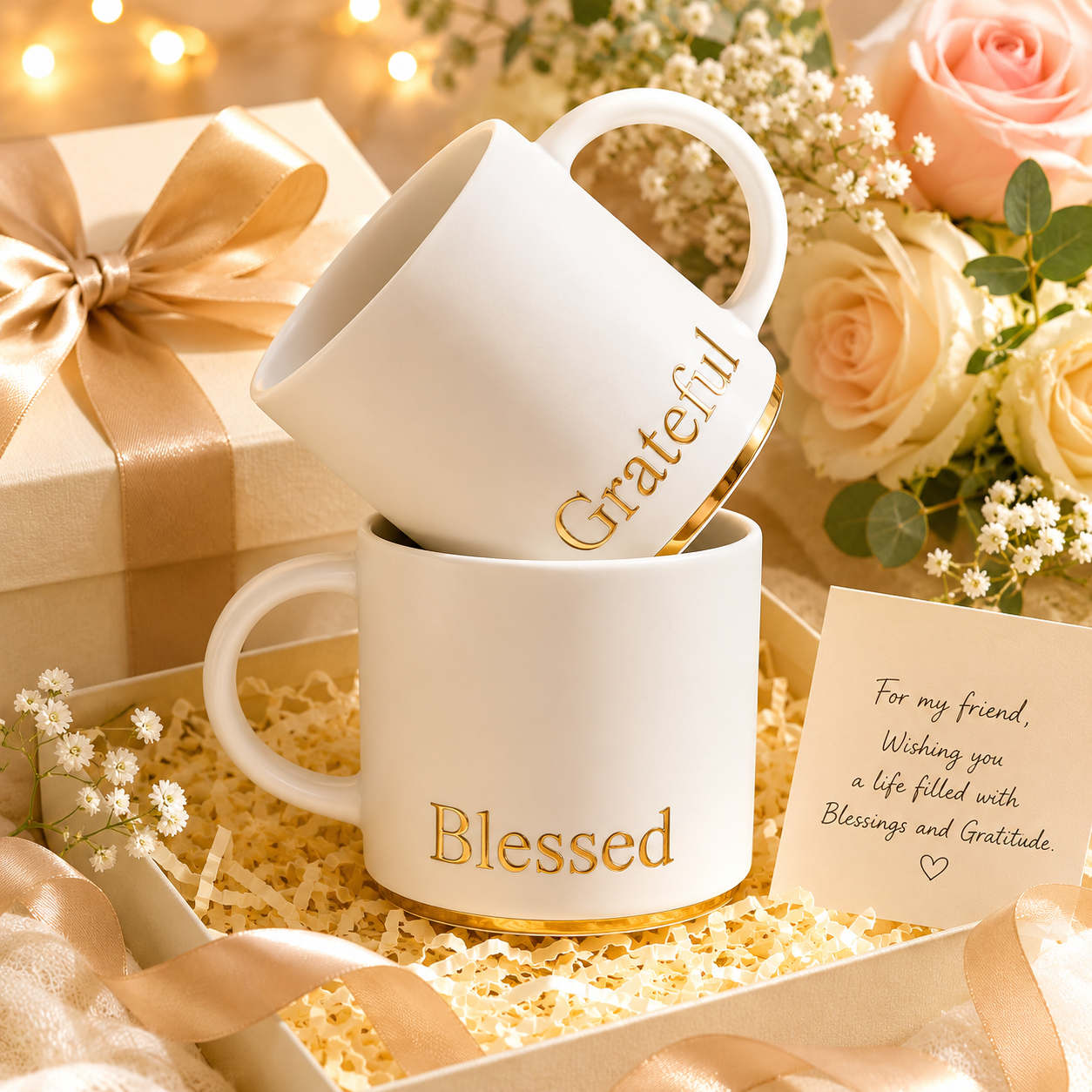 Blessed and Grateful Mug Set
