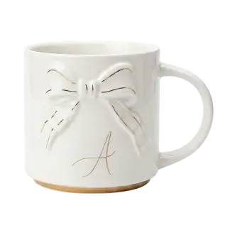 Double-Sided Bow Ceramic Mug