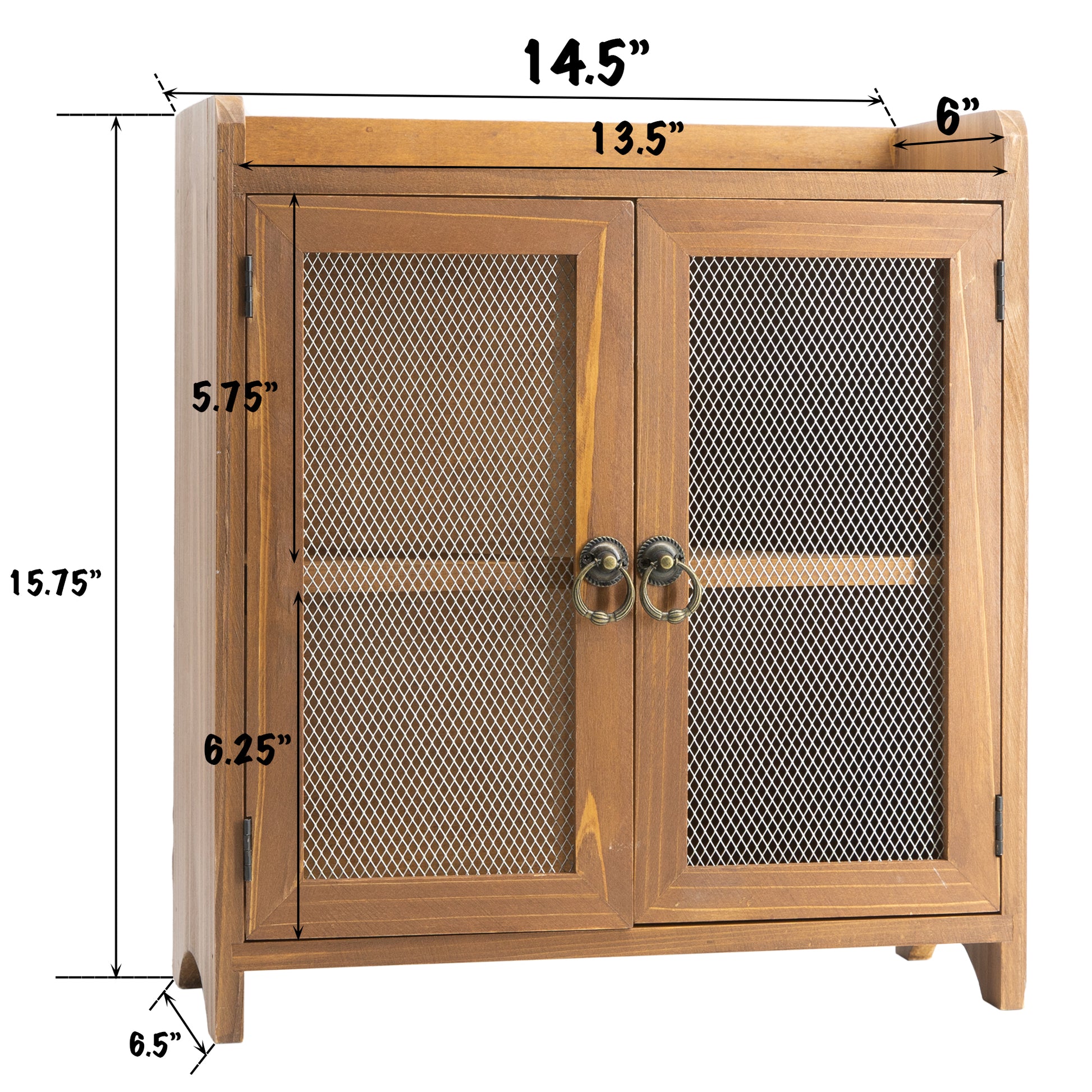 Brown 2 Tiered Storage Cabinet