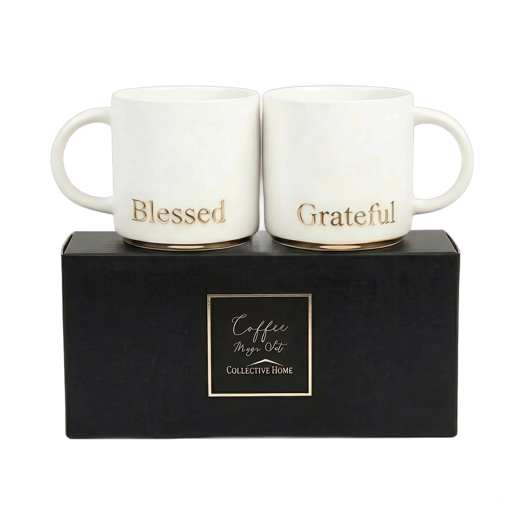 Blessed and Grateful Mug Set