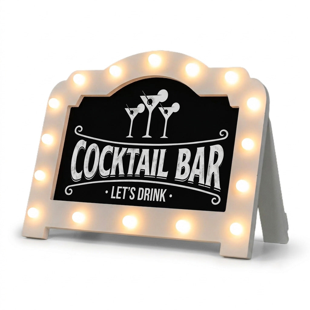 Alcohol Decor Home Bar Light Up Sign