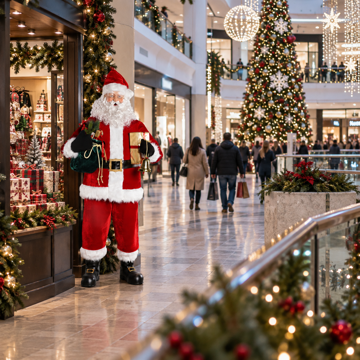 6 Ft Animated Singing Santa Claus – Motion-Activated Christmas Animatronic