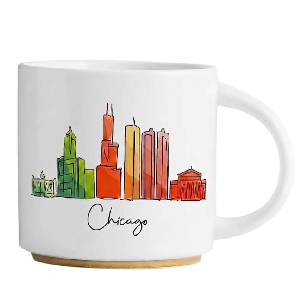 Colorful Skyline Ceramic Mug