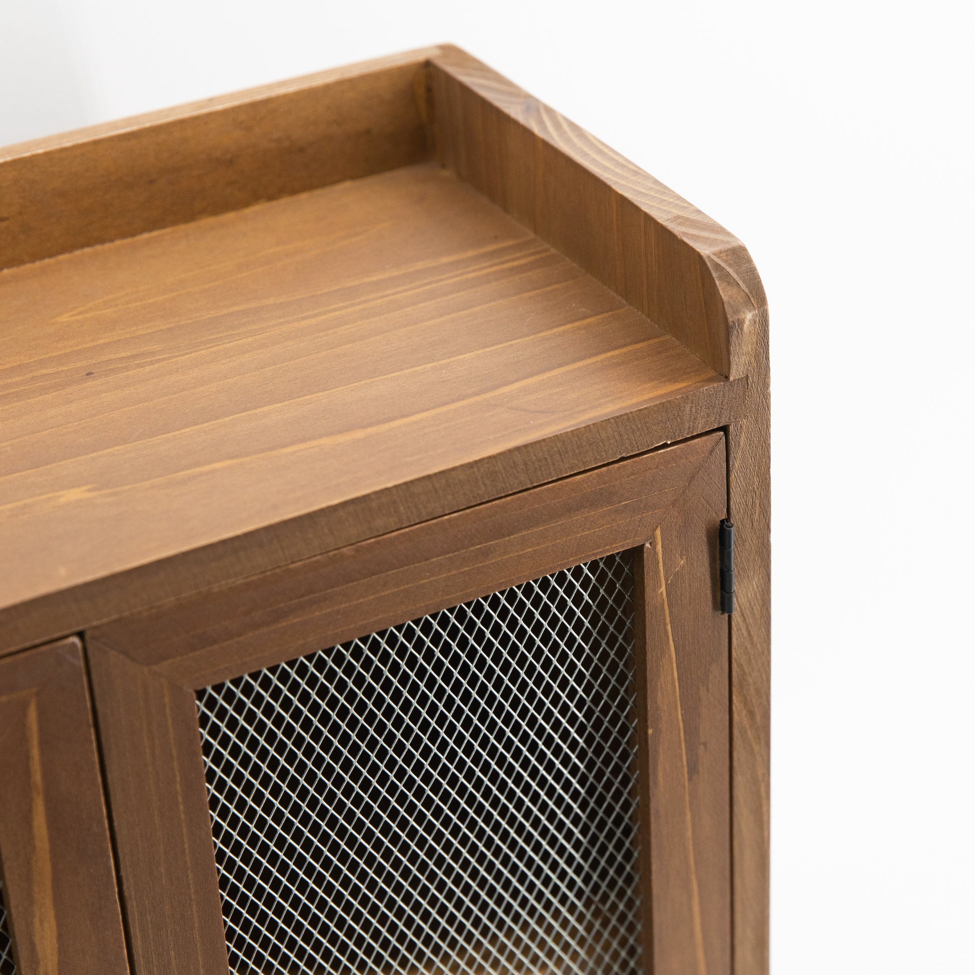 Brown 2 Tiered Storage Cabinet