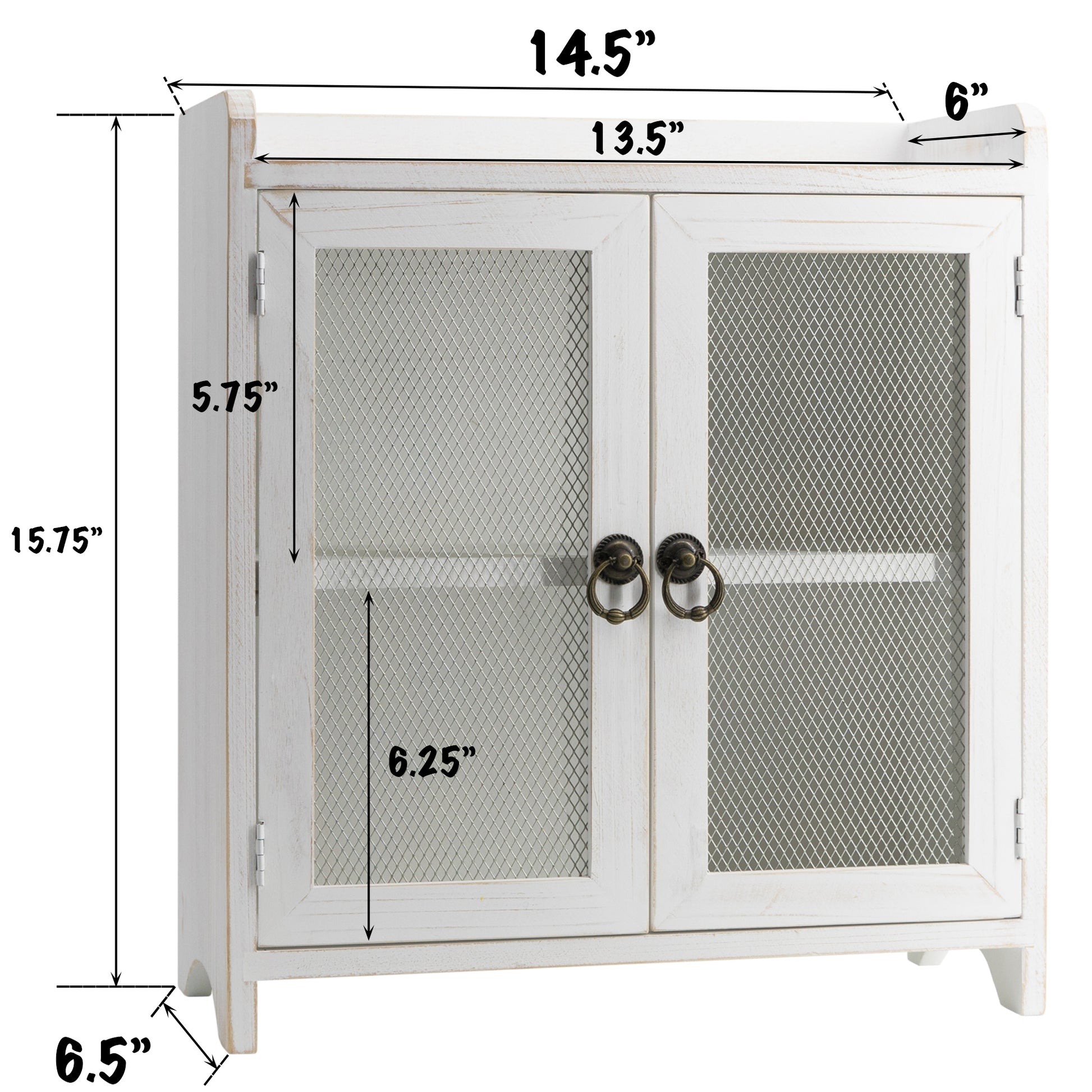 White 2 Tiered Storage Cabinet