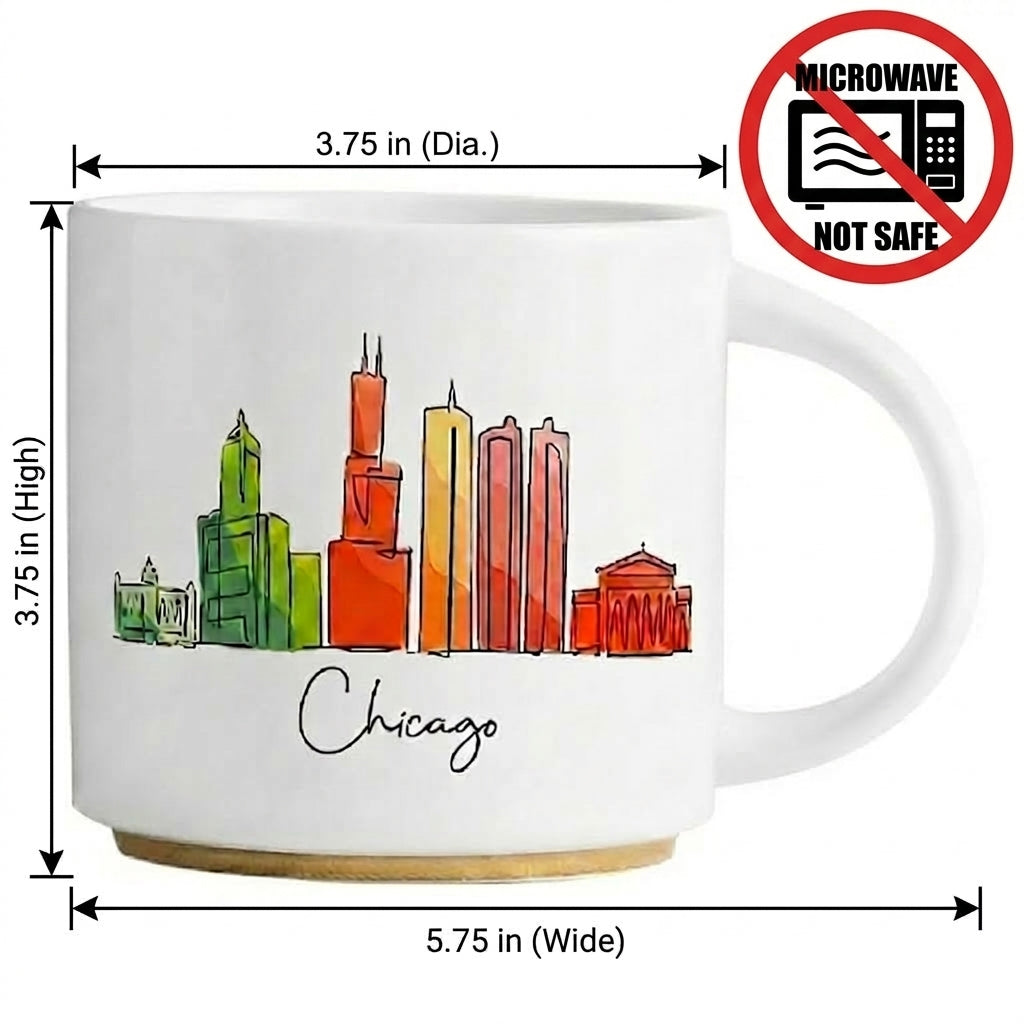Colorful Skyline Ceramic Mug
