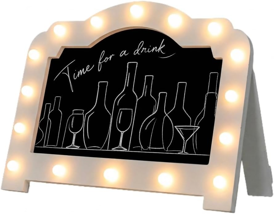 Alcohol Decor Home Bar Light Up Sign