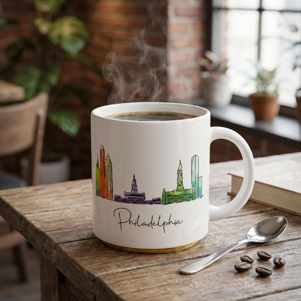 Colorful Skyline Ceramic Mug