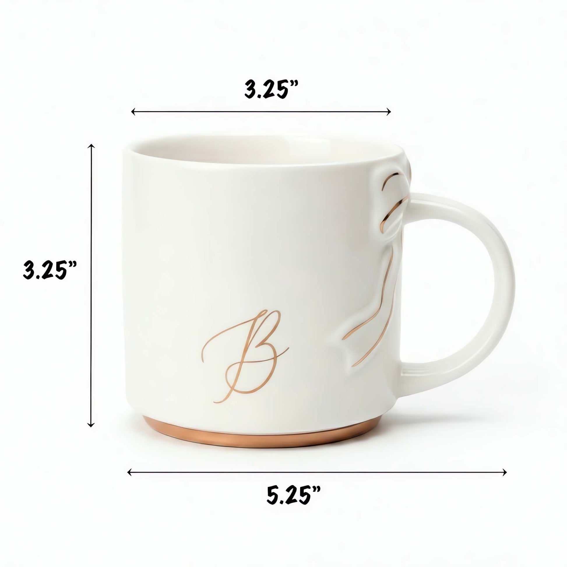 Bow Handle Monogram Mug