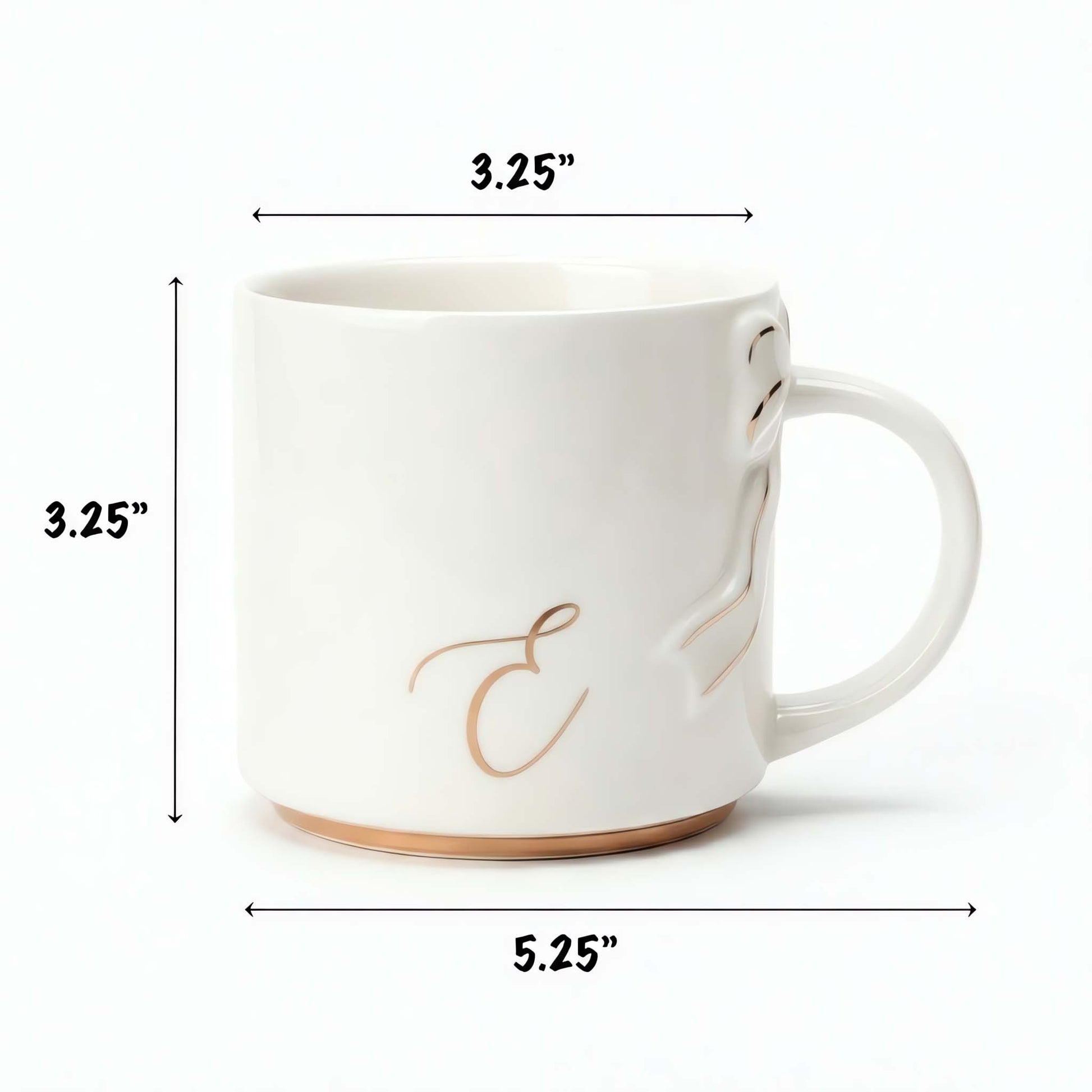 Bow Handle Monogram Mug