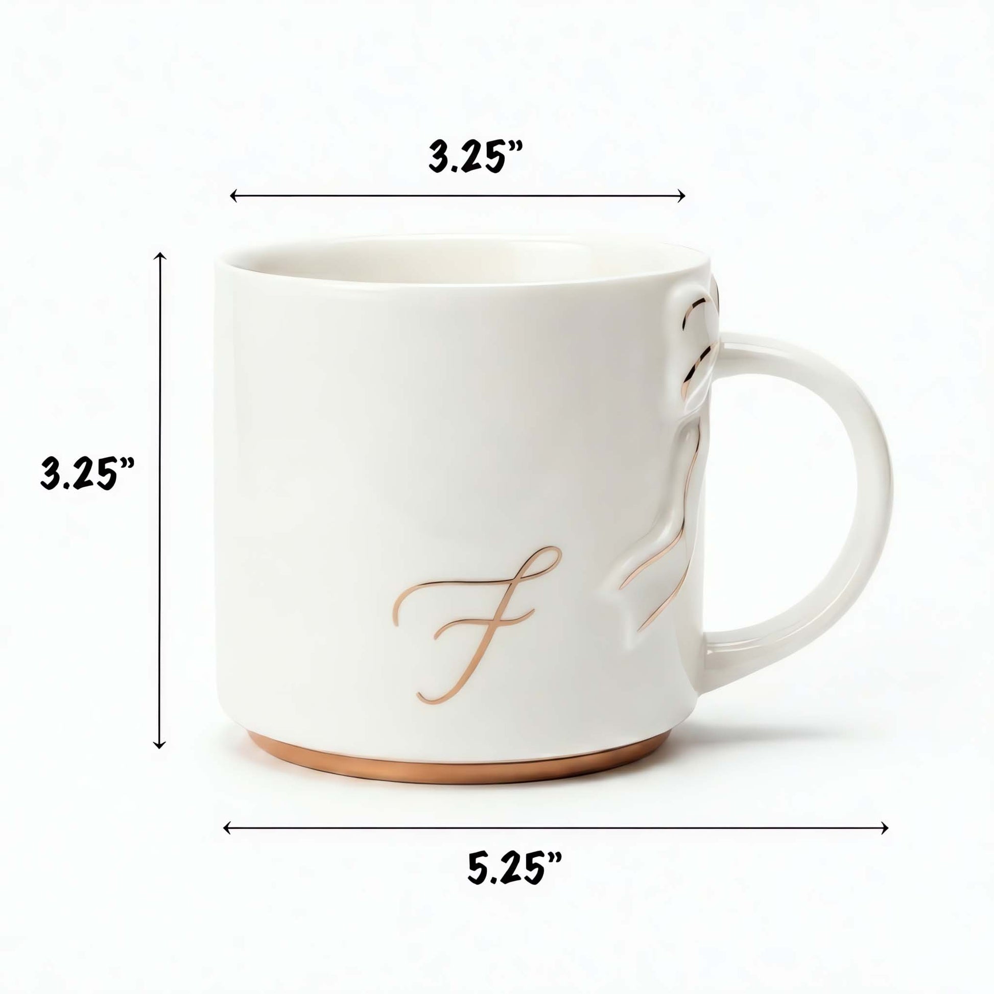 Bow Handle Monogram Mug