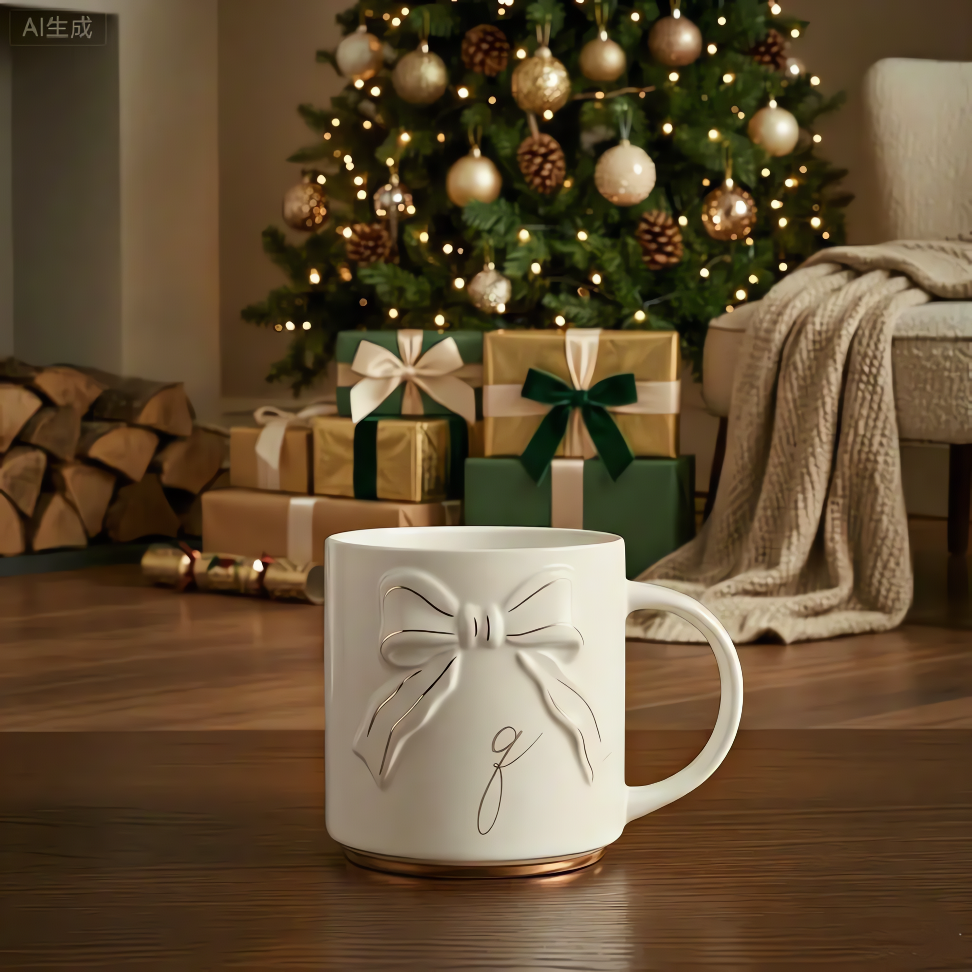 Double-sided Bow Mug