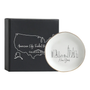 A white ceramic Skyline-Jewelry-Dish-New-York with elegant gold trim, presented in a branded Collective Home gift box, perfect as a sophisticated gift for jewelry organization.