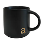 Black Initial Coffee Mug-a