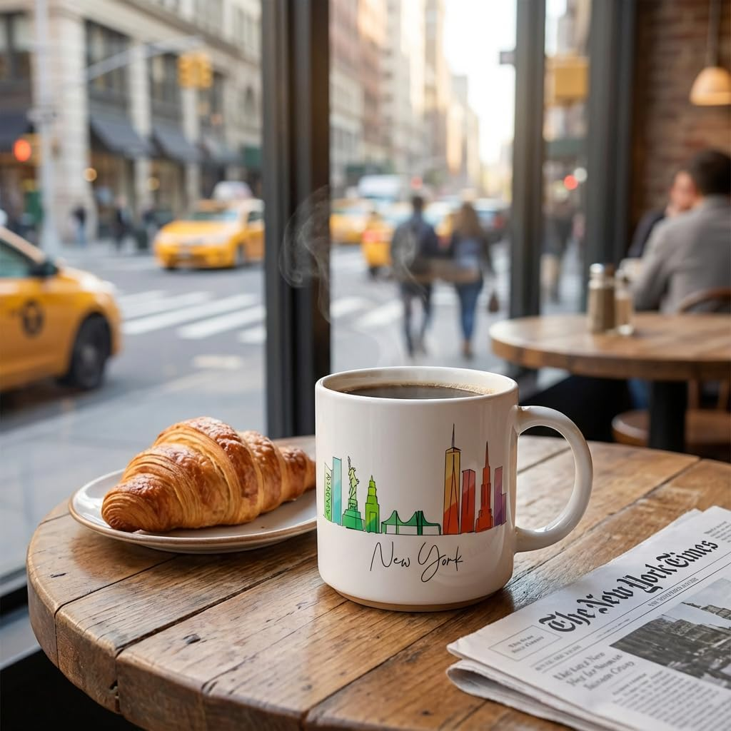 Colorful Skyline Ceramic Mug