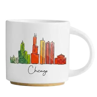 Colorful City Skyline Ceramic Mug