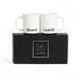 Elegant Collective Home  Blessed and Grateful black ceramic coffee mug set in premium gift box, perfect as a sophisticated housewarming or holiday gift