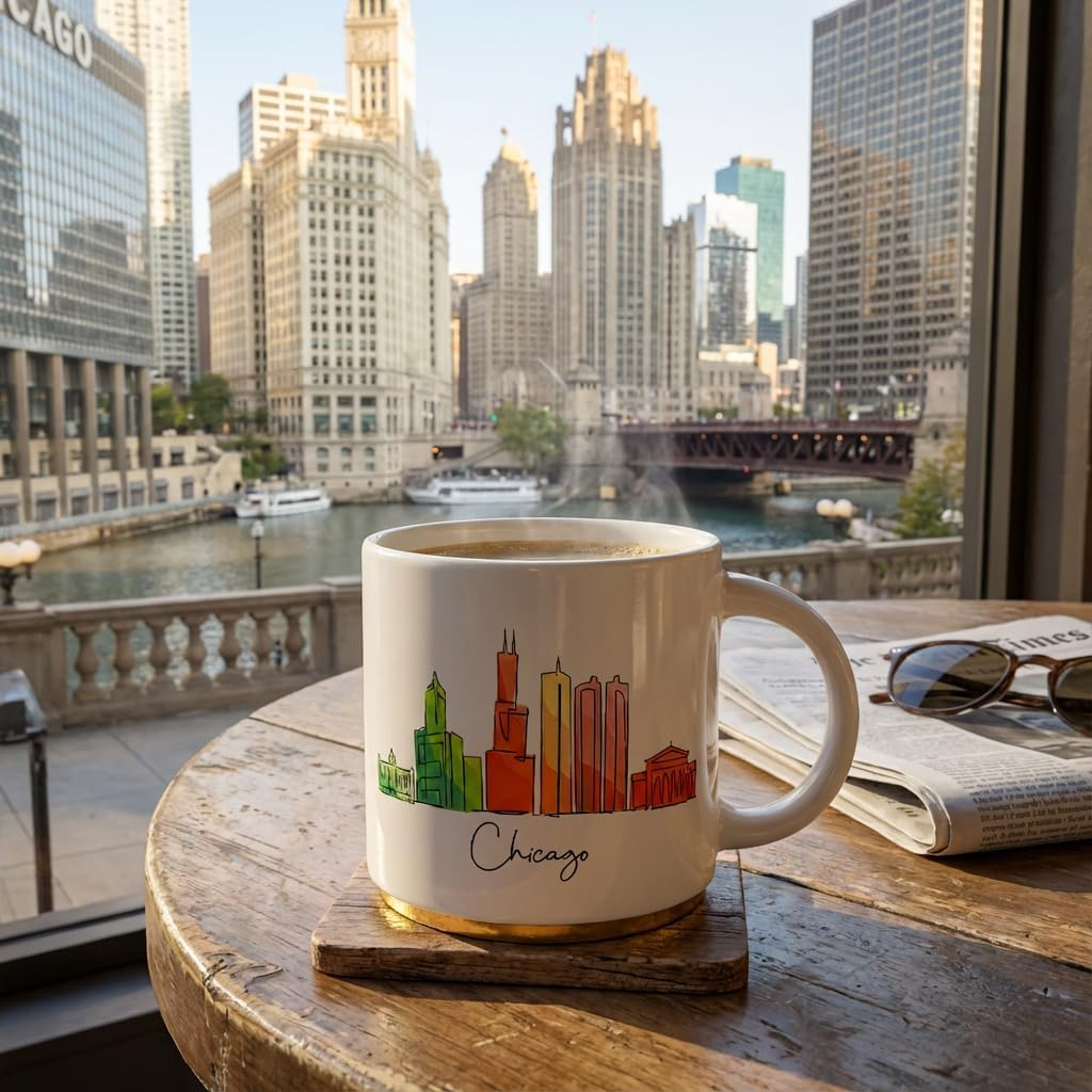 Colorful Skyline Ceramic Mug