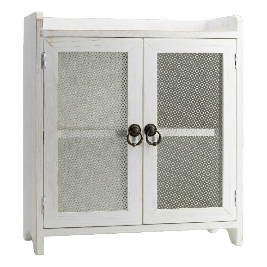 White 2 Tiered Storage Cabinet