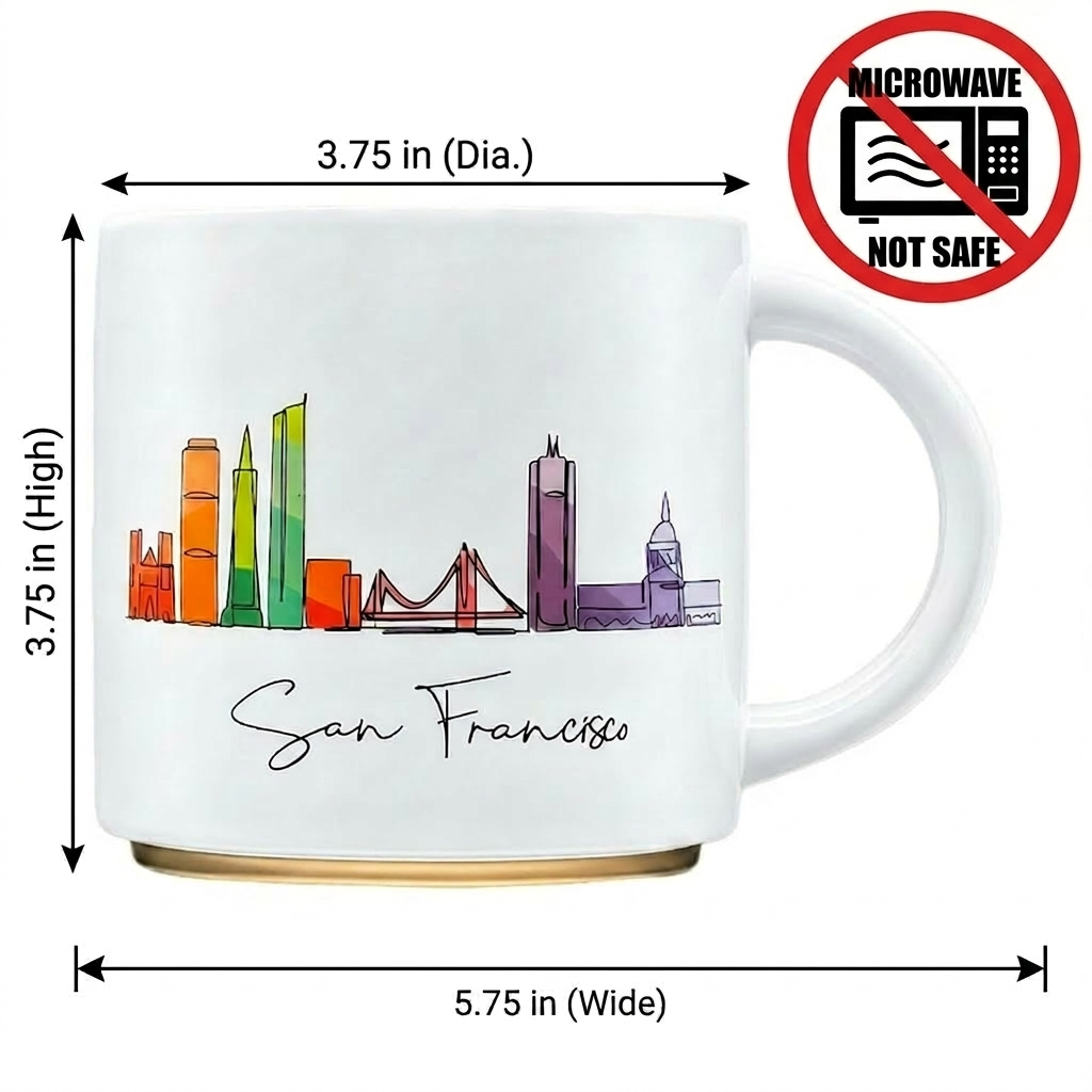 Colorful Skyline Ceramic Mug